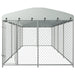 Outdoor Dog Kennel with Roof 8x4x2.3 m Oaakti