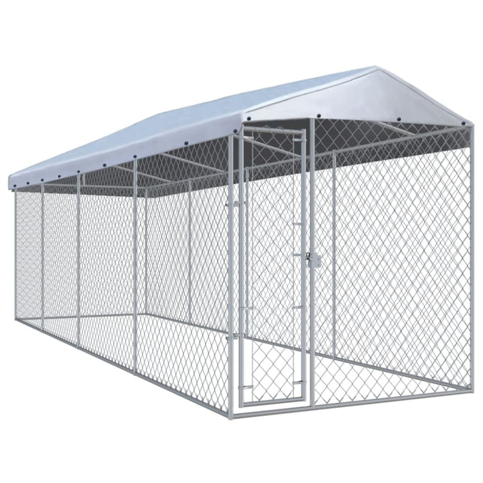 Outdoor Dog Kennel with Roof Oapbto