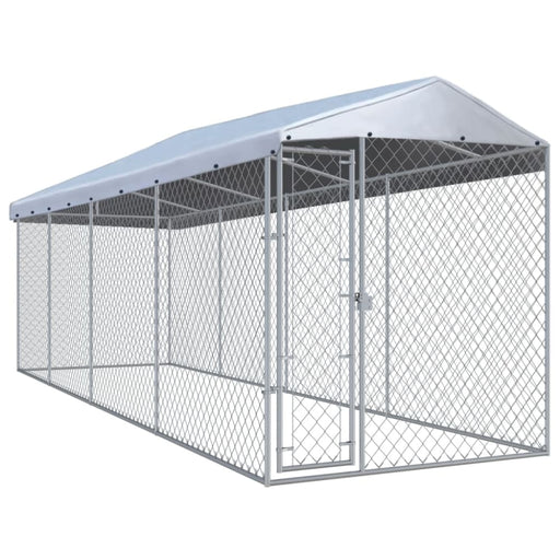 Outdoor Dog Kennel with Roof Oapbto