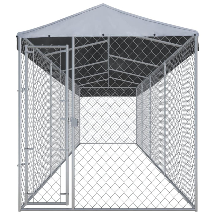 Outdoor Dog Kennel with Roof Oapbto