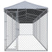 Outdoor Dog Kennel with Roof Oapbto