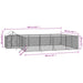 Outdoor Dog Kennel with Roof Silver 10x6x2.5 m Galvanised