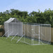 Outdoor Dog Kennel with Roof Silver 2x10x2.5 m Galvanised