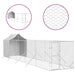 Outdoor Dog Kennel with Roof Silver 2x10x2.5 m Galvanised