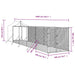 Outdoor Dog Kennel with Roof Silver 2x10x2.5 m Galvanised