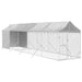Outdoor Dog Kennel with Roof Silver 2x10x2.5 m Galvanised