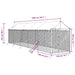 Outdoor Dog Kennel with Roof Silver 2x10x2.5 m Galvanised
