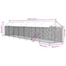 Outdoor Dog Kennel with Roof Silver 2x14x2.5 m Galvanised