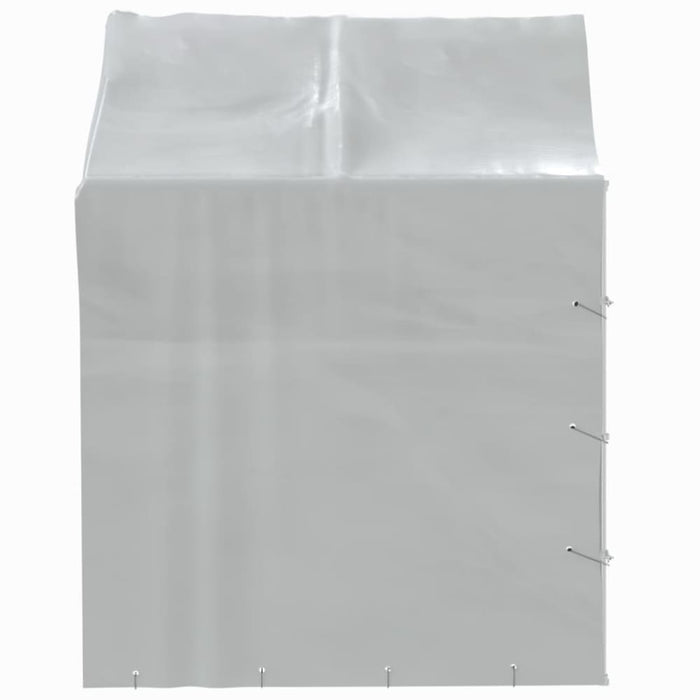 Outdoor Dog Kennel with Roof Silver 2x2x2.5 m Galvanised