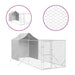 Outdoor Dog Kennel with Roof Silver 2x6x2.5 m Galvanised