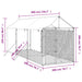 Outdoor Dog Kennel with Roof Silver 2x6x2.5 m Galvanised