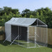 Outdoor Dog Kennel with Roof Silver 2x6x2.5 m Galvanised