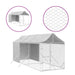 Outdoor Dog Kennel with Roof Silver 2x6x2.5 m Galvanised