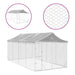 Outdoor Dog Kennel with Roof Silver 3x6x2.5 m Galvanised
