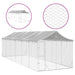 Outdoor Dog Kennel with Roof Silver 3x9x2.5 m Galvanised