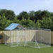 Outdoor Dog Kennel with Roof Silver 4x4x2.5 m Galvanised
