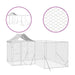 Outdoor Dog Kennel with Roof Silver 4x4x2.5 m Galvanised