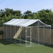 Outdoor Dog Kennel with Roof Silver 3x7.5x2.5 m Galvanised
