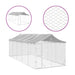 Outdoor Dog Kennel with Roof Silver 3x7.5x2.5 m Galvanised