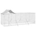 Outdoor Dog Kennel with Roof Silver 6x2x2.5 m Galvanised