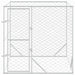 Outdoor Dog Kennel Silver 2x2x2 m Galvanised Steel Optlia