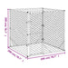 Outdoor Dog Kennel Silver 2x2x2 m Galvanised Steel Optlia