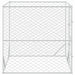 Outdoor Dog Kennel Silver 2x2x2 m Galvanised Steel Optlia