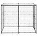 Outdoor Dog Kennel Steel with Roof 110x220x180 Cm Opbikp