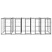 Outdoor Dog Kennel Steel With Roof 12.1 M² Tbnxxpx