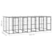 Outdoor Dog Kennel Steel With Roof 12.1 M² Tbnxxpx