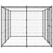 Outdoor Dog Kennel Steel with Roof 7.26 M² Tbnxxkt