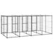Outdoor Dog Kennel Steel With Roof 9.68 M² Tbnxxpo