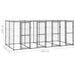 Outdoor Dog Kennel Steel With Roof 9.68 M² Tbnxxpo