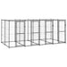 Outdoor Dog Kennel Steel With Roof 9.68 M² Tbnxxpo