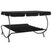 Outdoor Lounge Bed with Canopy and Pillows Black Totpxo