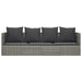 Outdoor Lounge Bed with Cushions Grey Poly Rattan Tokpla