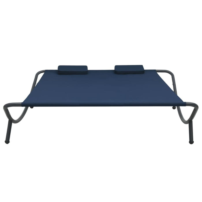 Outdoor Lounge Bed Fabric Blue Totpto