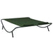 Outdoor Lounge Bed Fabric Green Totptb