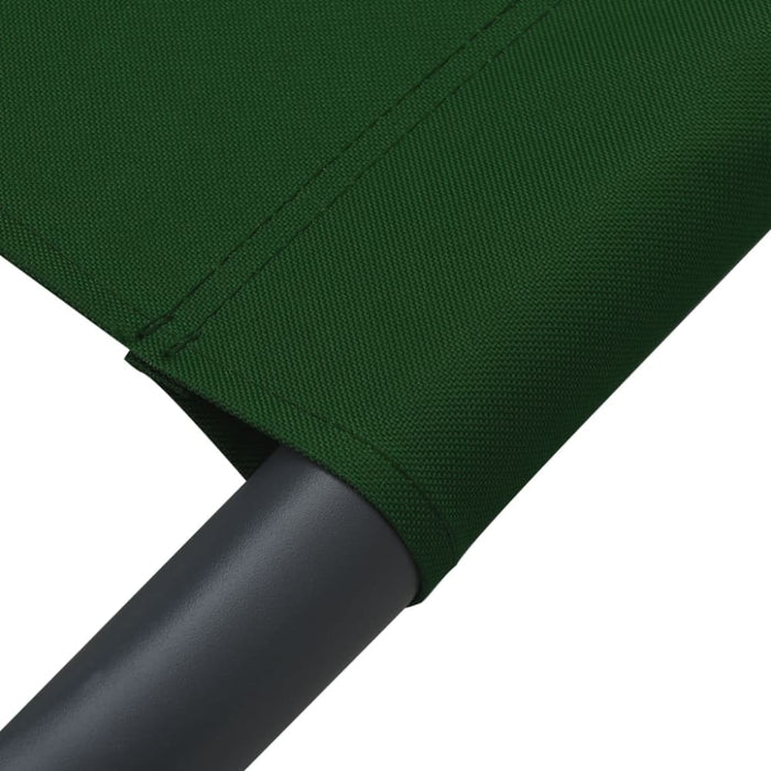 Outdoor Lounge Bed Fabric Green Totptb