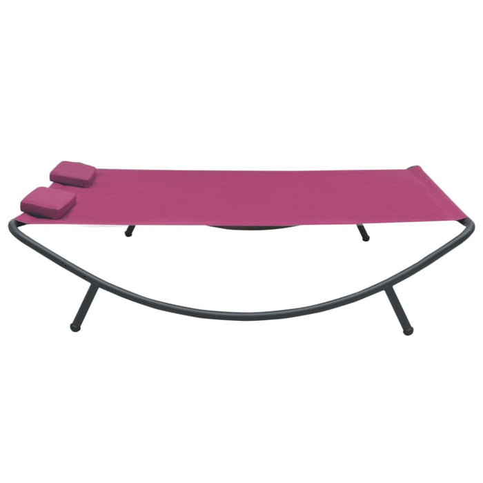 Outdoor Lounge Bed Fabric Pink Totptx
