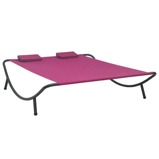 Outdoor Lounge Bed Fabric Pink Totptx