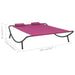 Outdoor Lounge Bed Fabric Pink Totptx