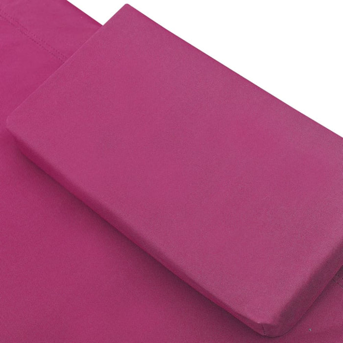 Outdoor Lounge Bed Fabric Pink Totptx
