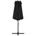 Outdoor Parasol with Aluminium Pole 460x270 Cm Black Aitbx