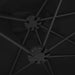 Outdoor Parasol with Aluminium Pole 460x270 Cm Black Aitbx