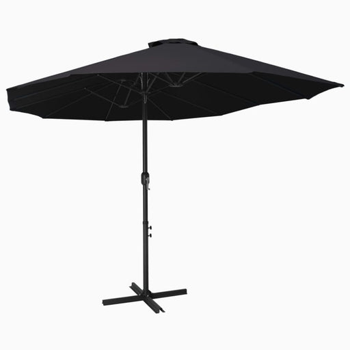 Outdoor Parasol with Aluminium Pole 460x270 Cm Black Aitbx