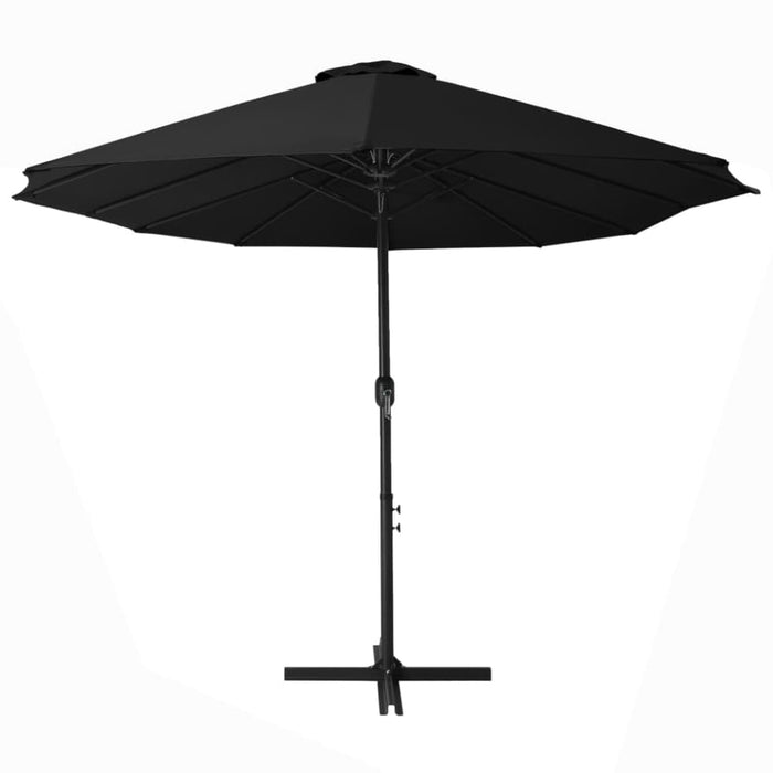 Outdoor Parasol with Aluminium Pole 460x270 Cm Black Aitbx