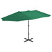 Outdoor Parasol with Aluminium Pole 460x270 Cm Green Aanli