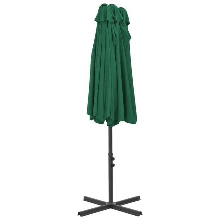 Outdoor Parasol with Aluminium Pole 460x270 Cm Green Aanli