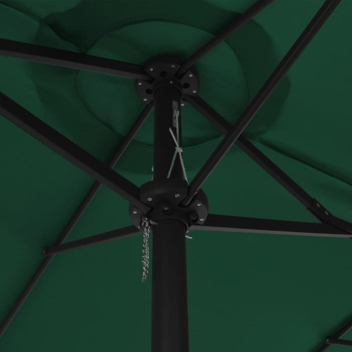 Outdoor Parasol with Aluminium Pole 460x270 Cm Green Aanli
